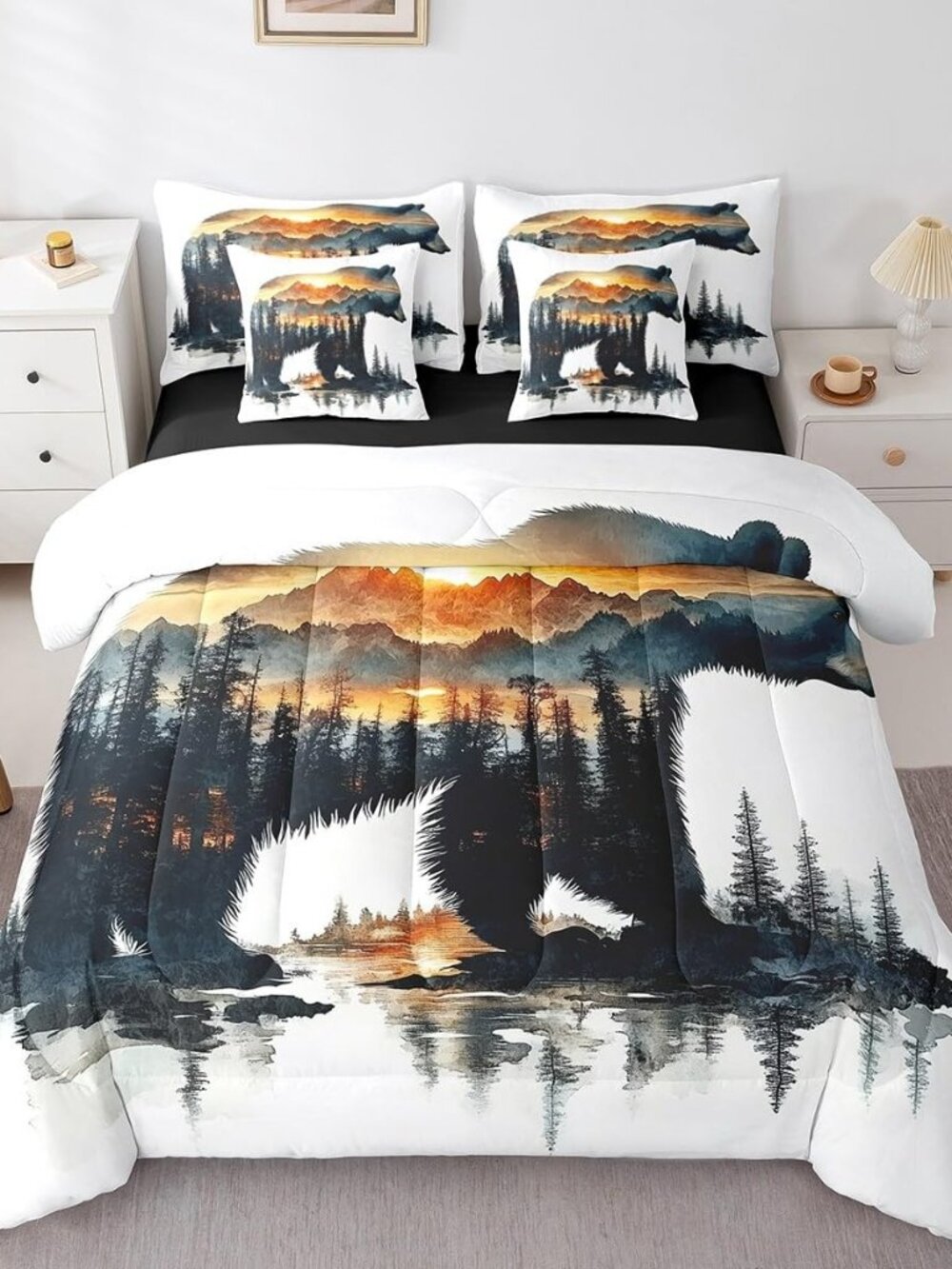 Bear Comforter Set with Sheets 7 Piece Full Size